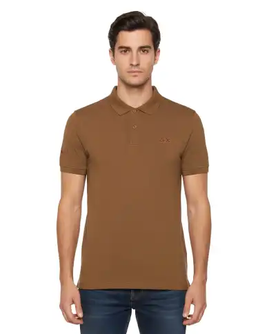 SUN 68 SUN 68 POLO JERSEY BEACH MARRONE MARRONE