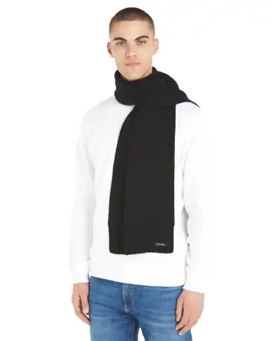 CALVIN KLEIN CALVIN KLEIN SCIARPA ELEVATED RIB NERO NERO