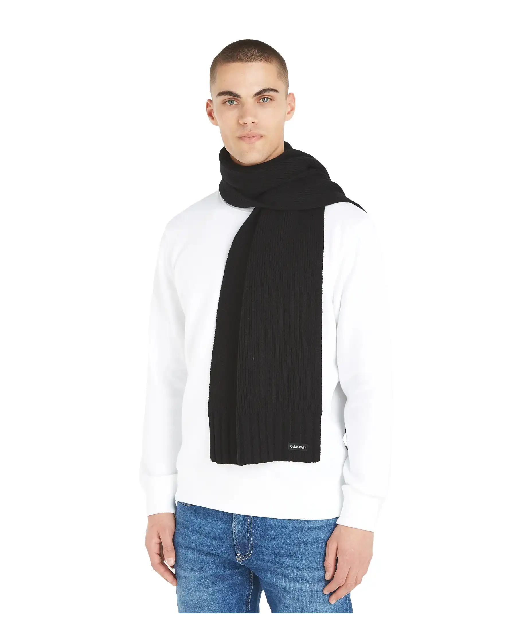 CALVIN KLEIN CALVIN KLEIN SCIARPA ELEVATED RIB NERO NERO