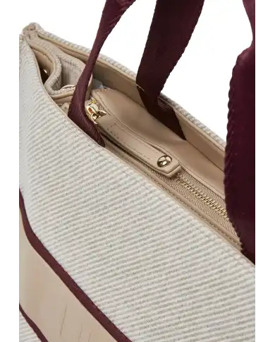 LIU JO LIU JO BORSA TOTE IN CLOTH BEIGE BEIGE