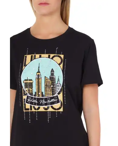 LIU JO LIU JO T-SHIRT NERO NERO