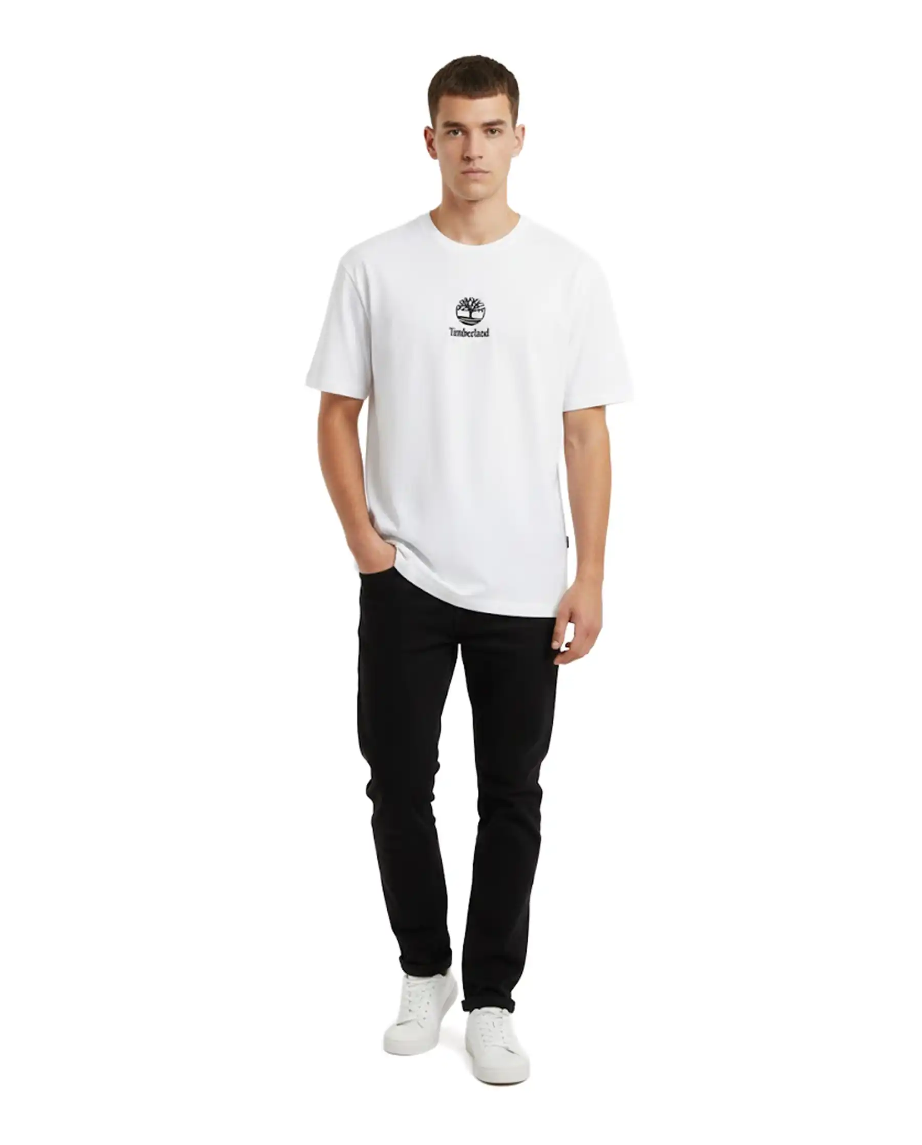 TIMBERLAND TIMBERLAND T-SHIRT STACK LOGO BIANCO BIANCO