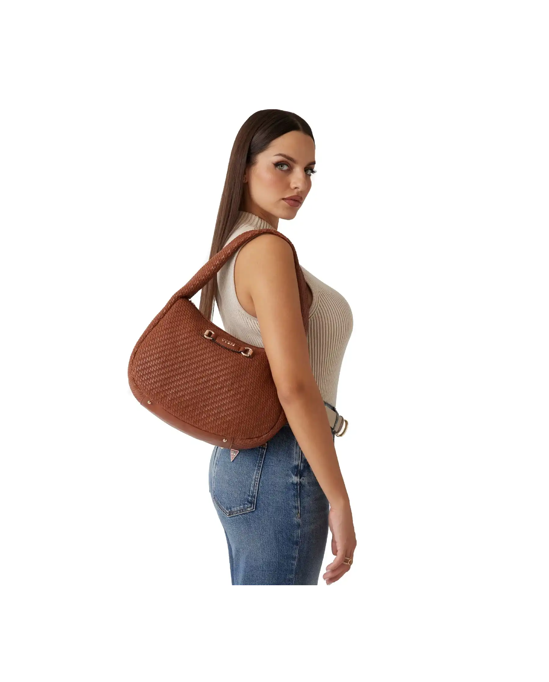 GUESS GUESS BORSA COGNAC COGNAC