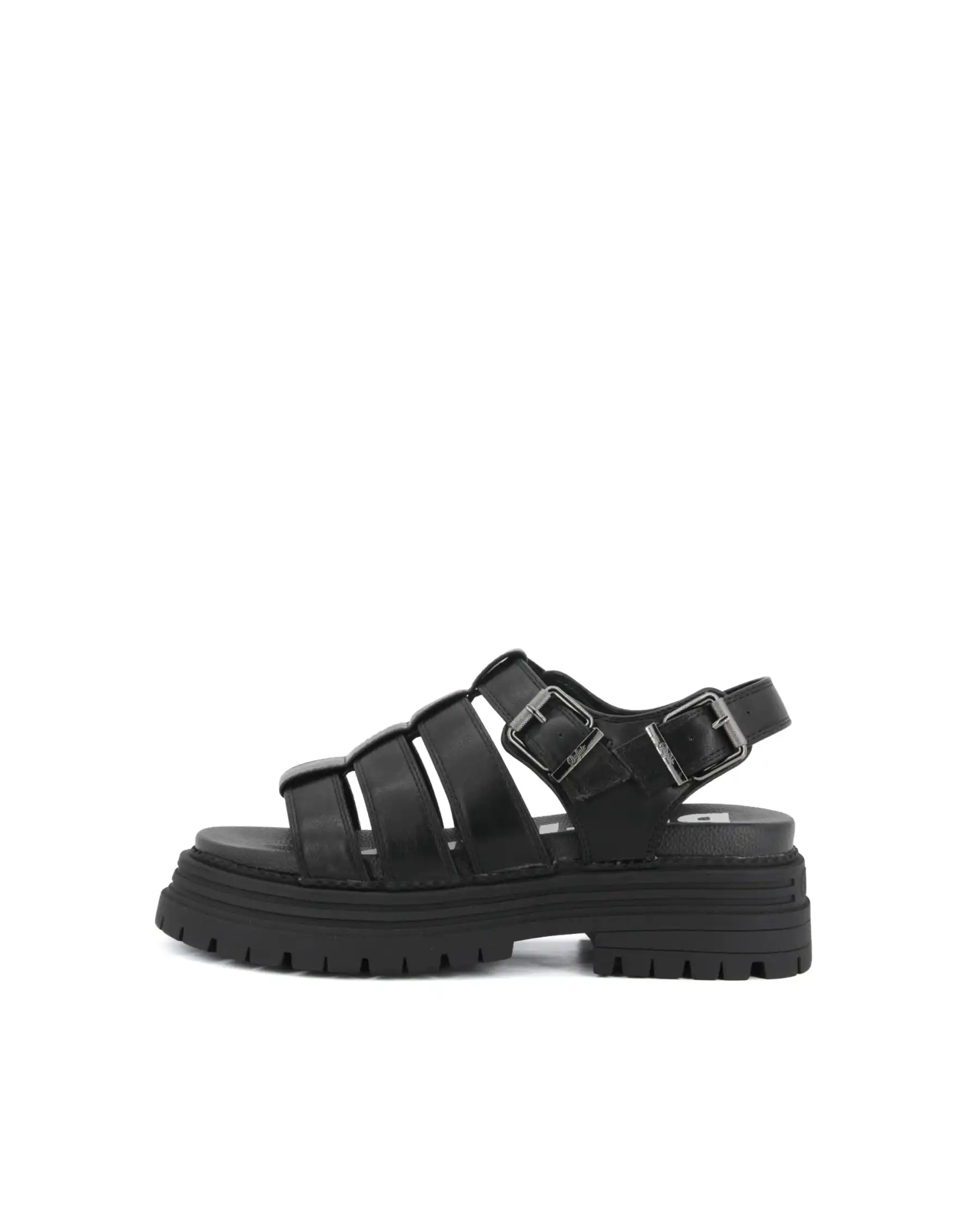 BUFFALO BUFFALO SANDALI LENNOX FISHER NERO NERO