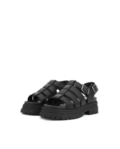 BUFFALO BUFFALO SANDALI LENNOX FISHER NERO NERO