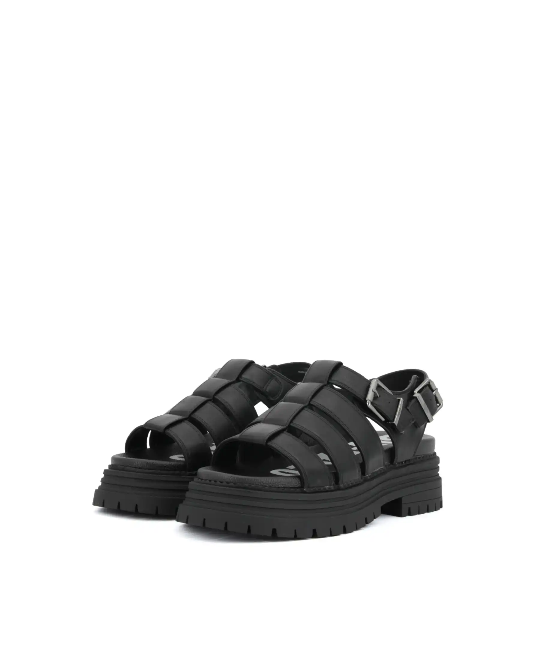 BUFFALO BUFFALO SANDALI LENNOX FISHER NERO NERO