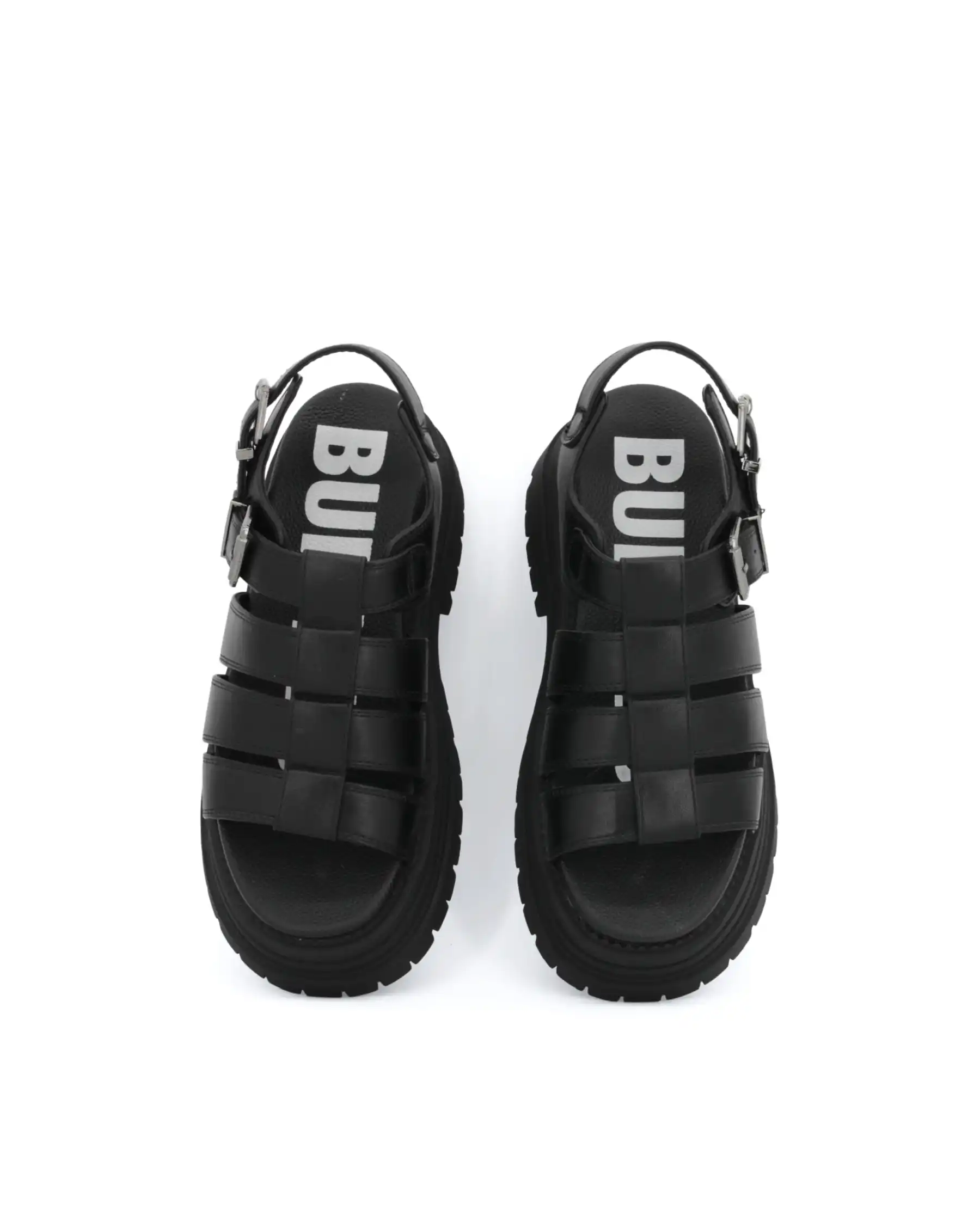 BUFFALO BUFFALO SANDALI LENNOX FISHER NERO NERO