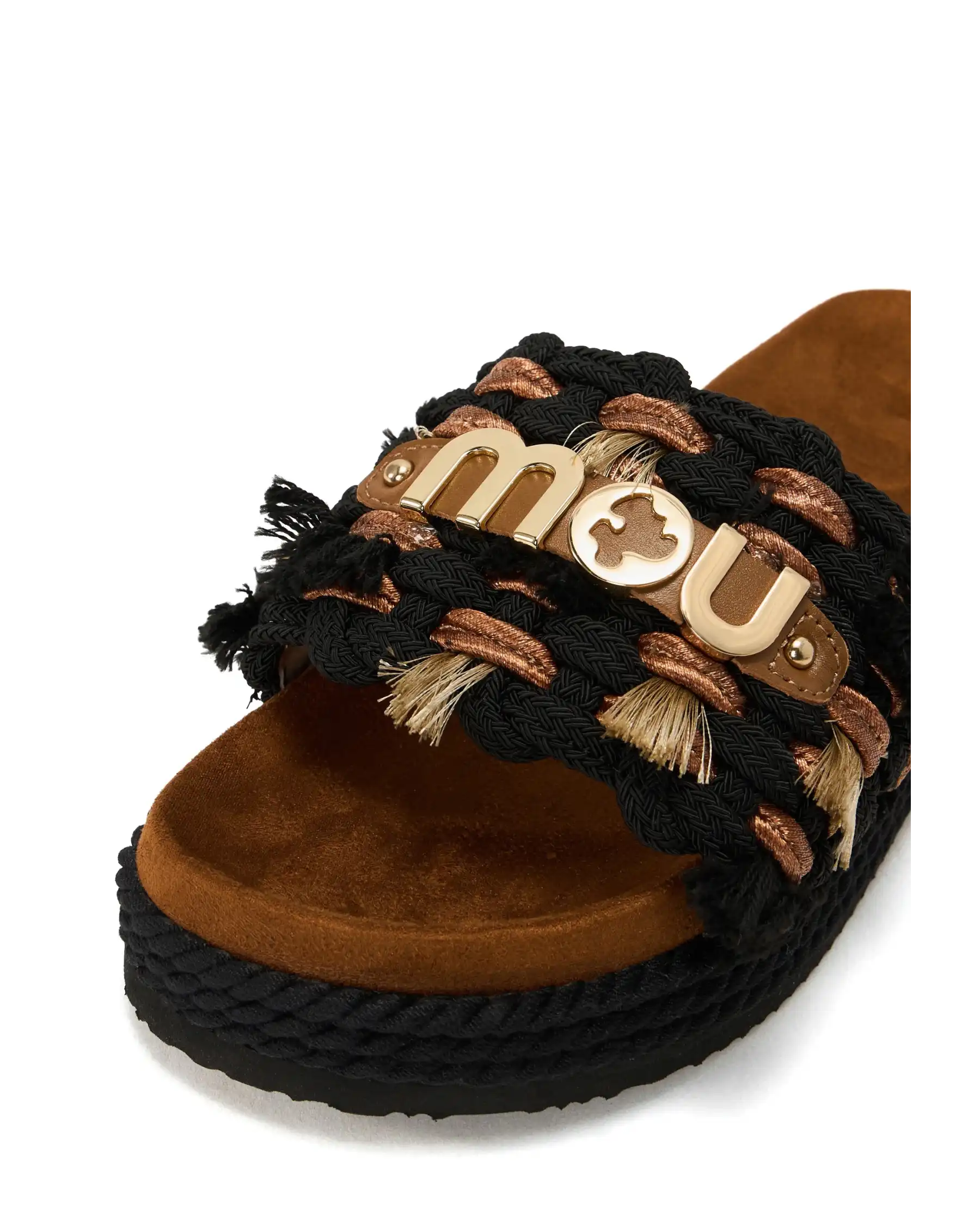 MOU MOU CIABATTINE MONOBAND ROPE NERO NERO