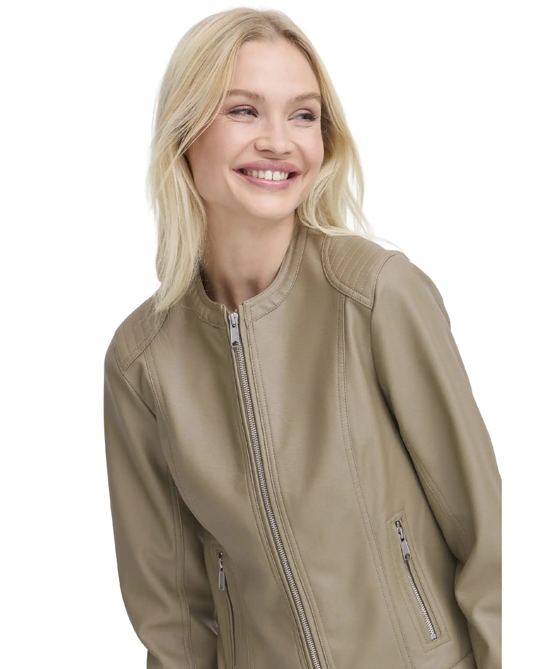 B.YOUNG B.YOUNG GIACCA IN ECOPELLE ACOM TAUPE TAUPE