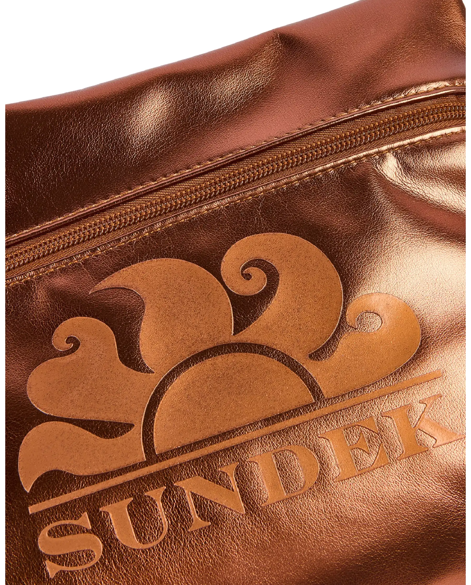 SUNDEK SUNDEK POCHETTE LAMINATED CLUTCH BRONZO BRONZO