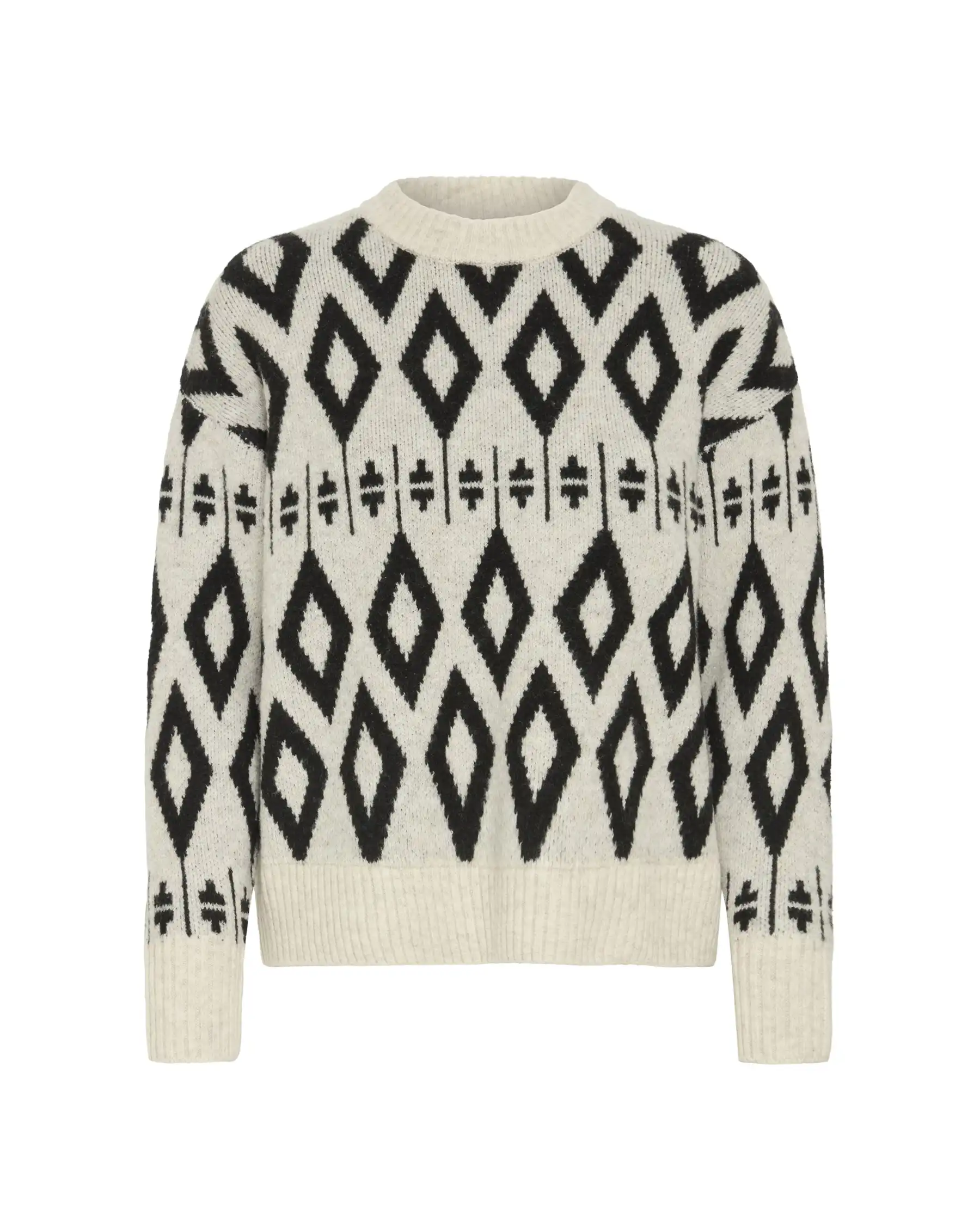 B.YOUNG B.YOUNG MAGLIONE MIRKO JACQUARD PANNA PANNA