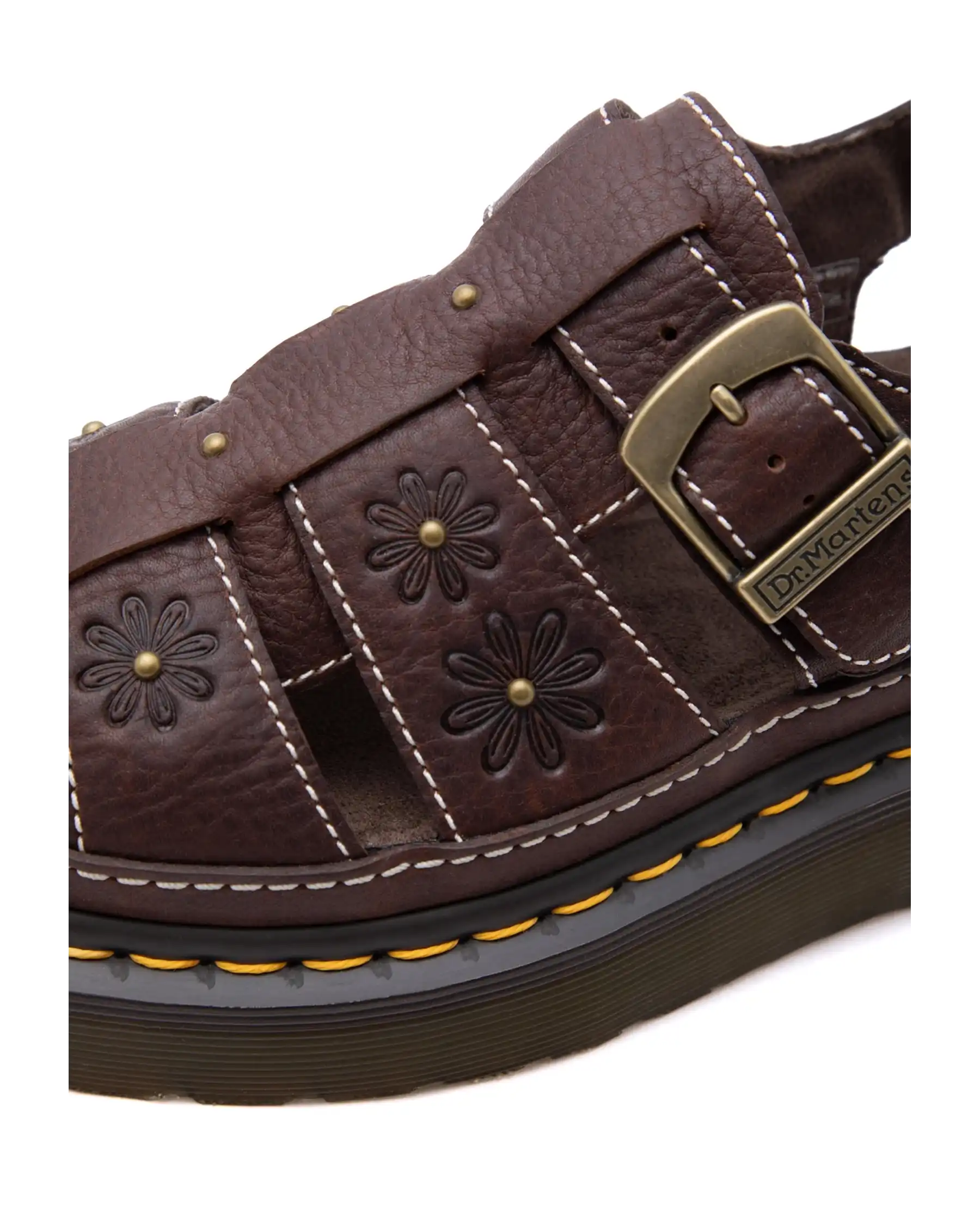DR.MARTENS DR. MARTENS SANDALI WRENLIE FLOWER MARRONE MARRONE