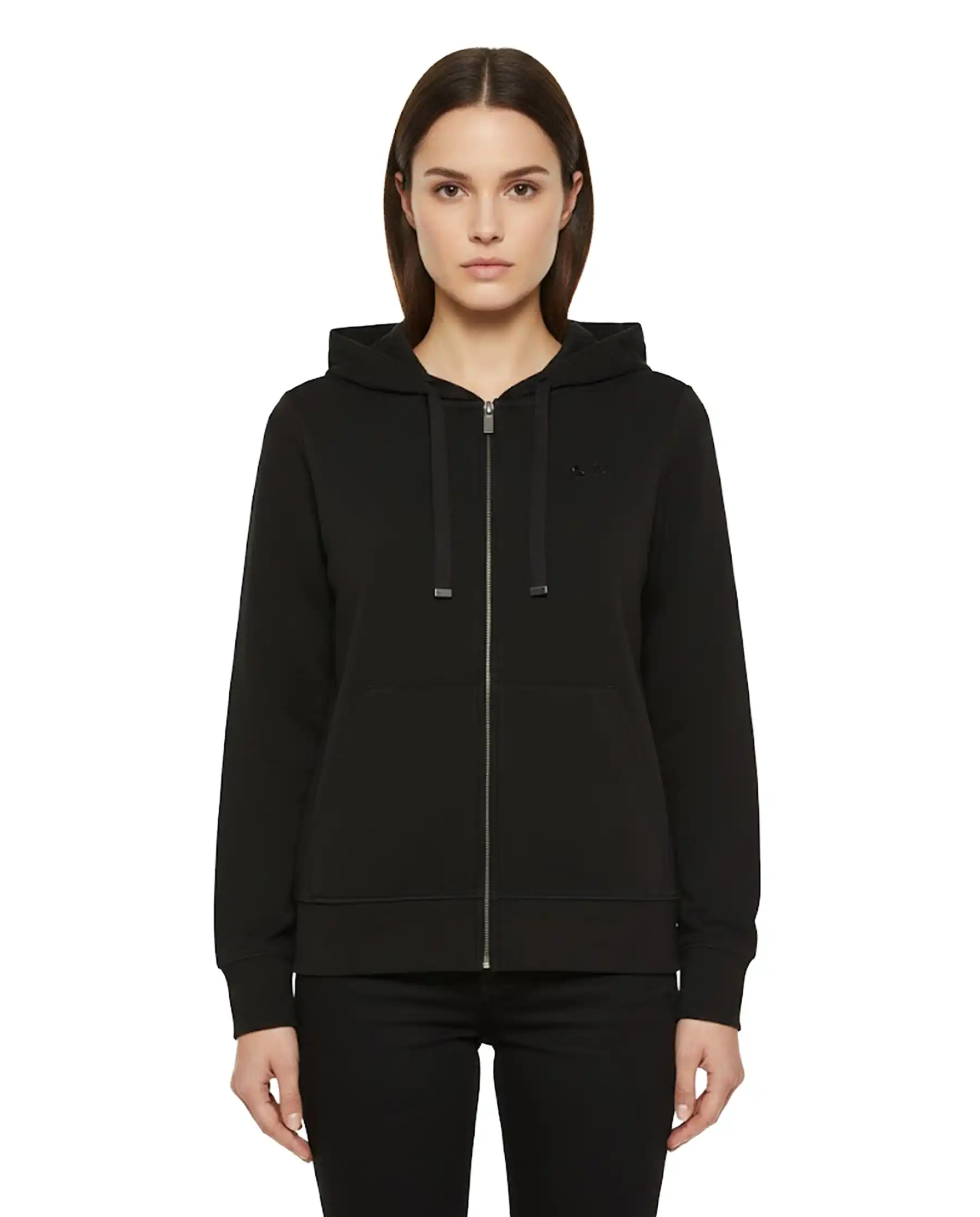 SUN68 SUN 68 FELPA HOODIE PIQUET NERO NERO