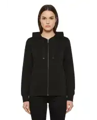 SUN68 SUN 68 FELPA HOODIE PIQUET NERO NERO