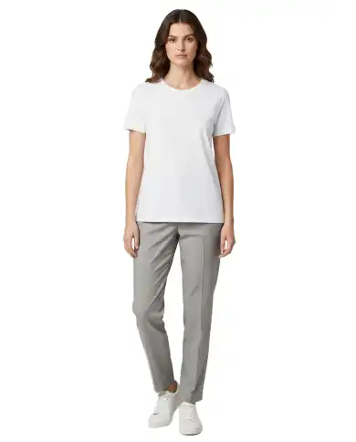 SUN68 SUN 68 T-SHIRT PIQUET BIANCO BIANCO