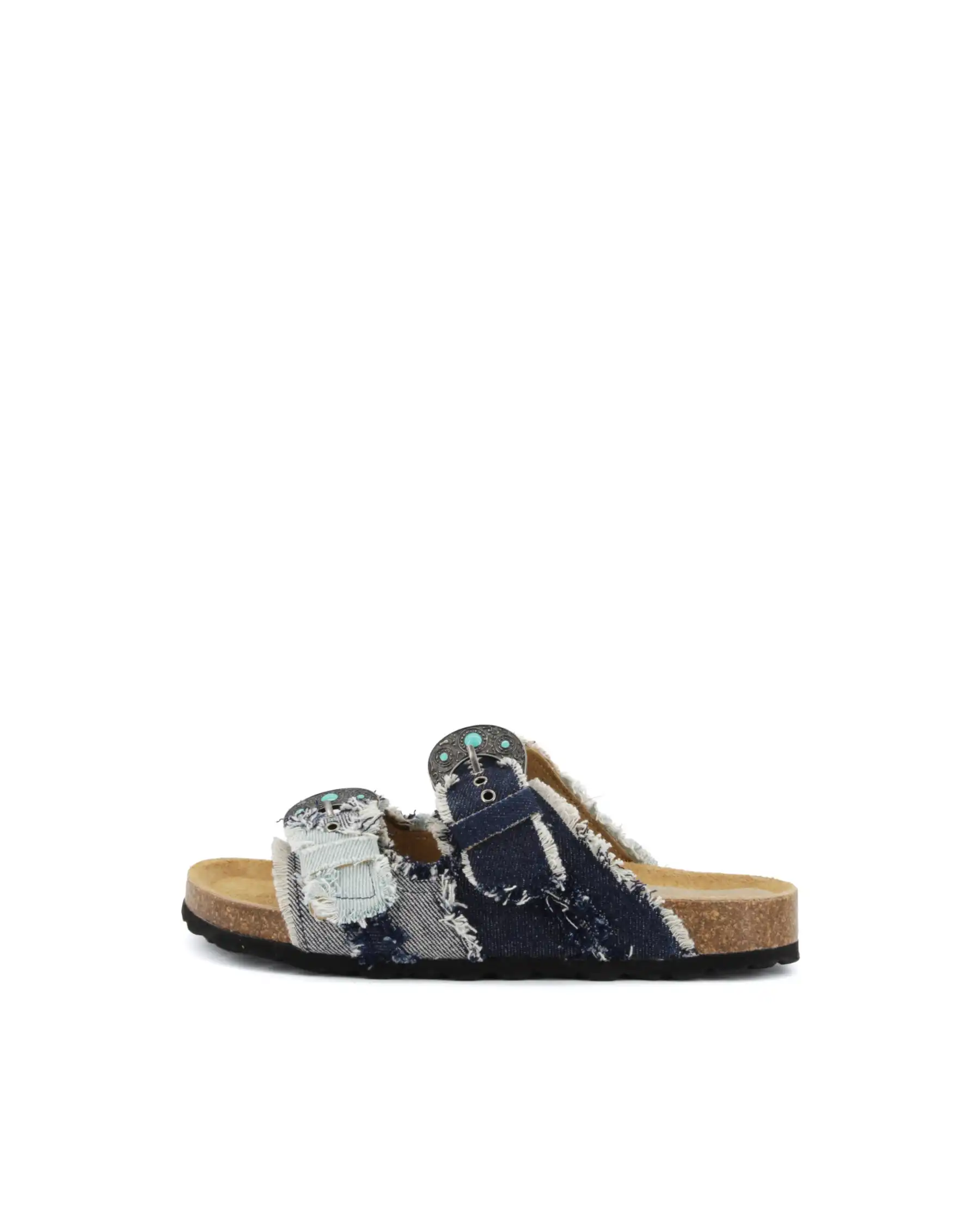 TAJI TAJI CIABATTINE BUCKLE PATCH BLU BLU
