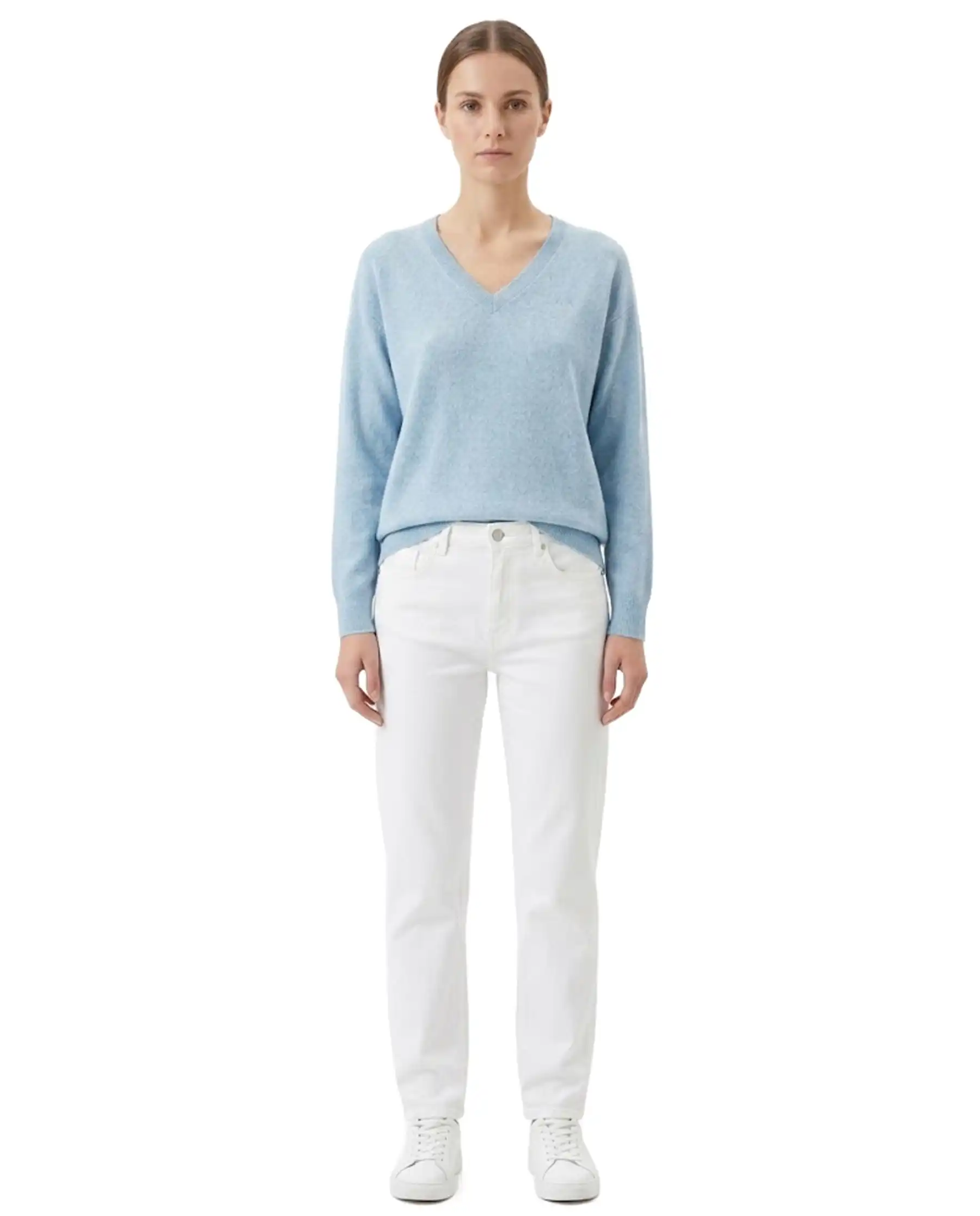SUN68 SUN 68 MAGLIA NECK SWEATER CIELO CIELO