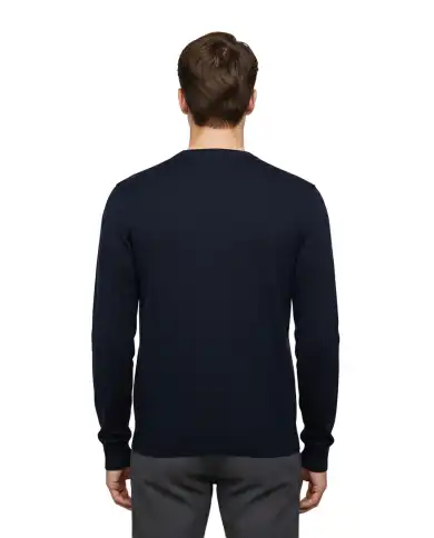 SUN68 SUN 68 MAGLIONE SWEATER BASIC BLU BLU