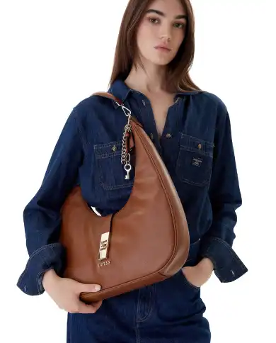 GUESS GUESS BORSA BROOKE HOBO COGNAC COGNAC