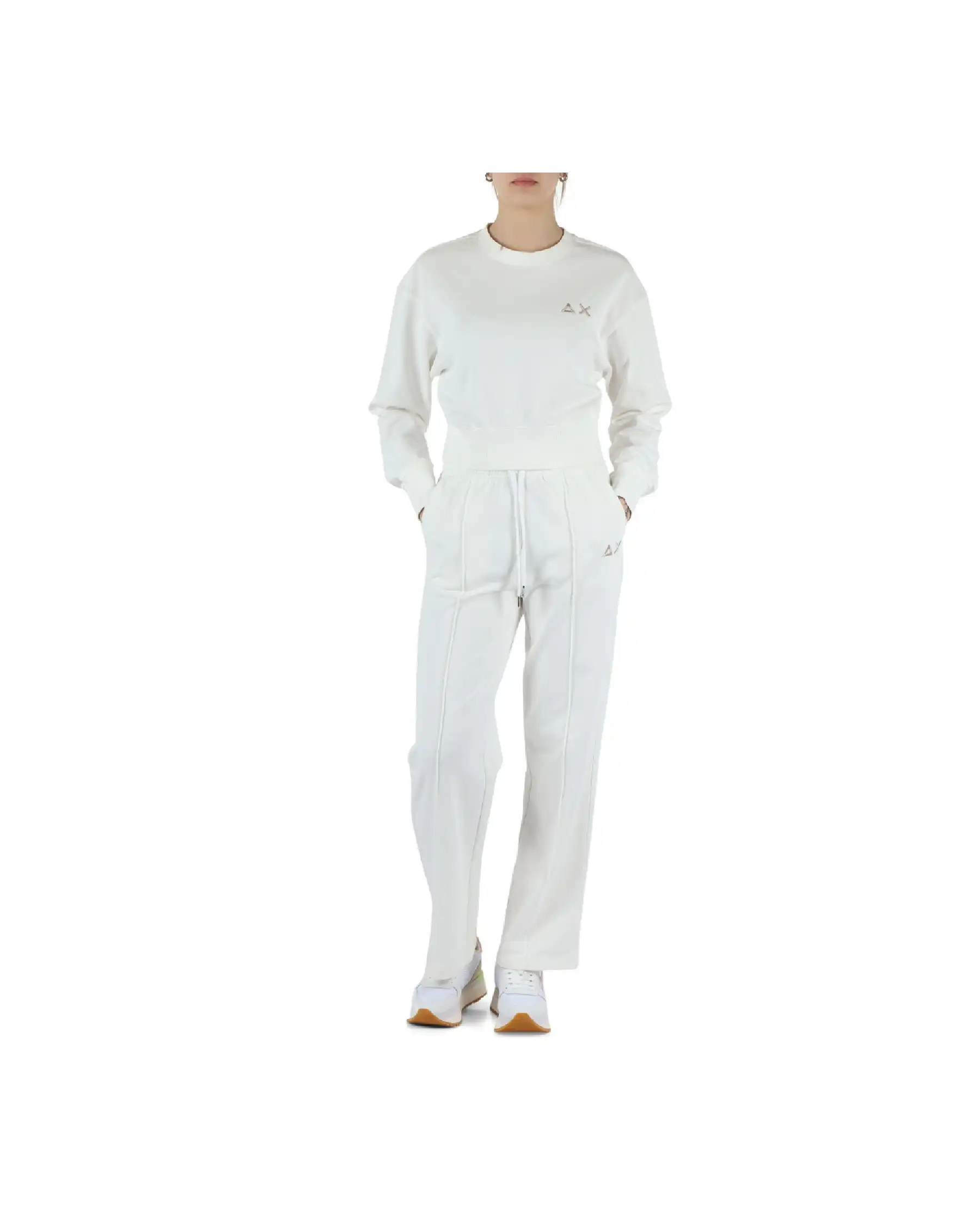 SUN68 SUN 68 PANTALONI BIANCO BIANCO