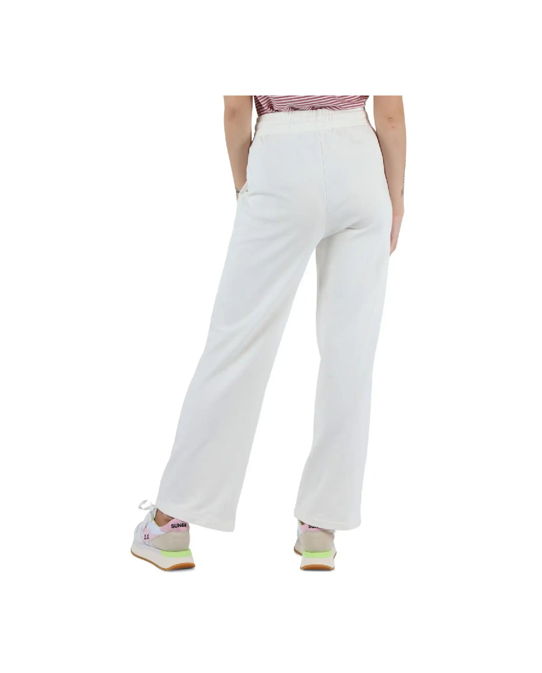 SUN68 SUN 68 PANTALONI BIANCO BIANCO