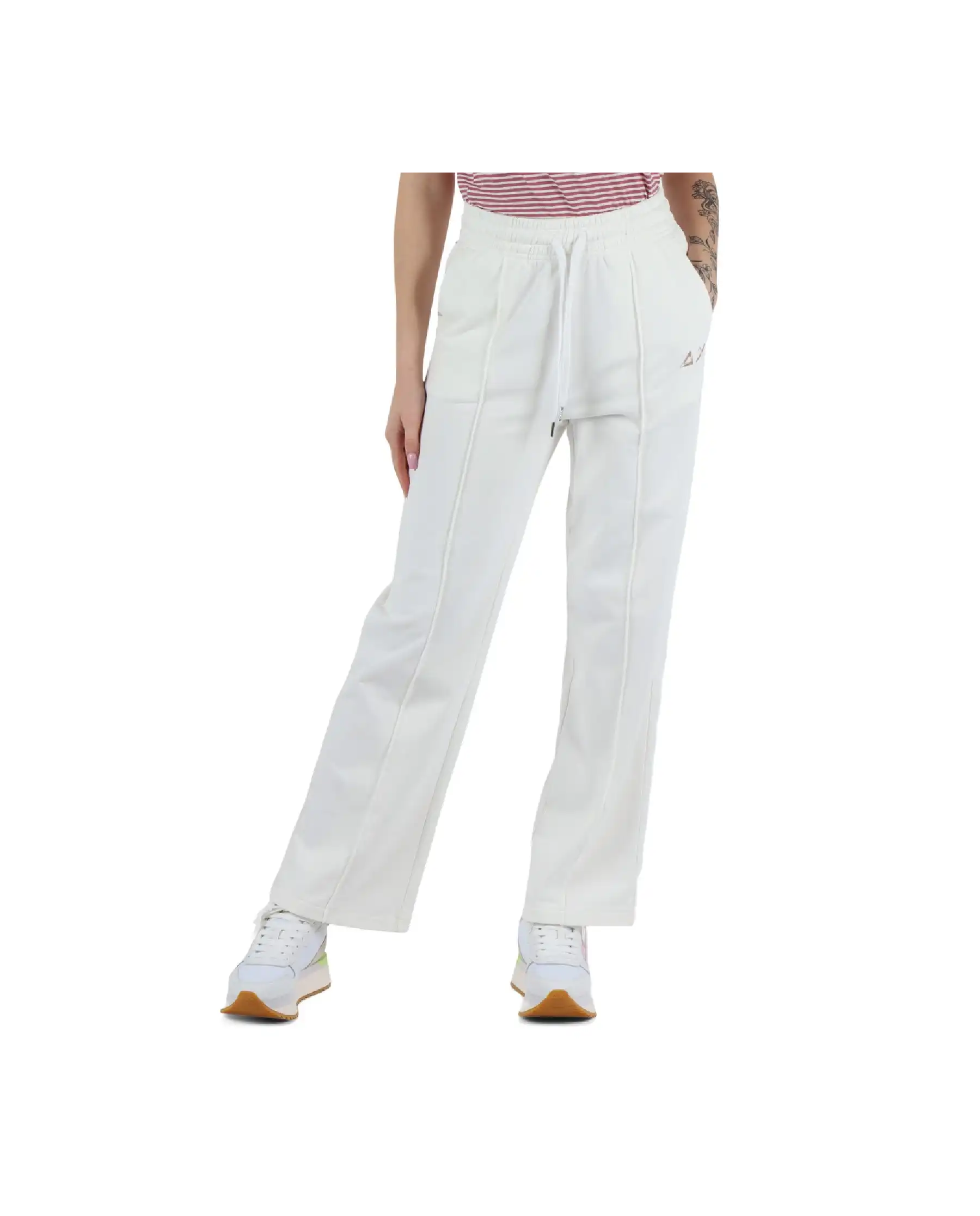 SUN68 SUN 68 PANTALONI BIANCO BIANCO