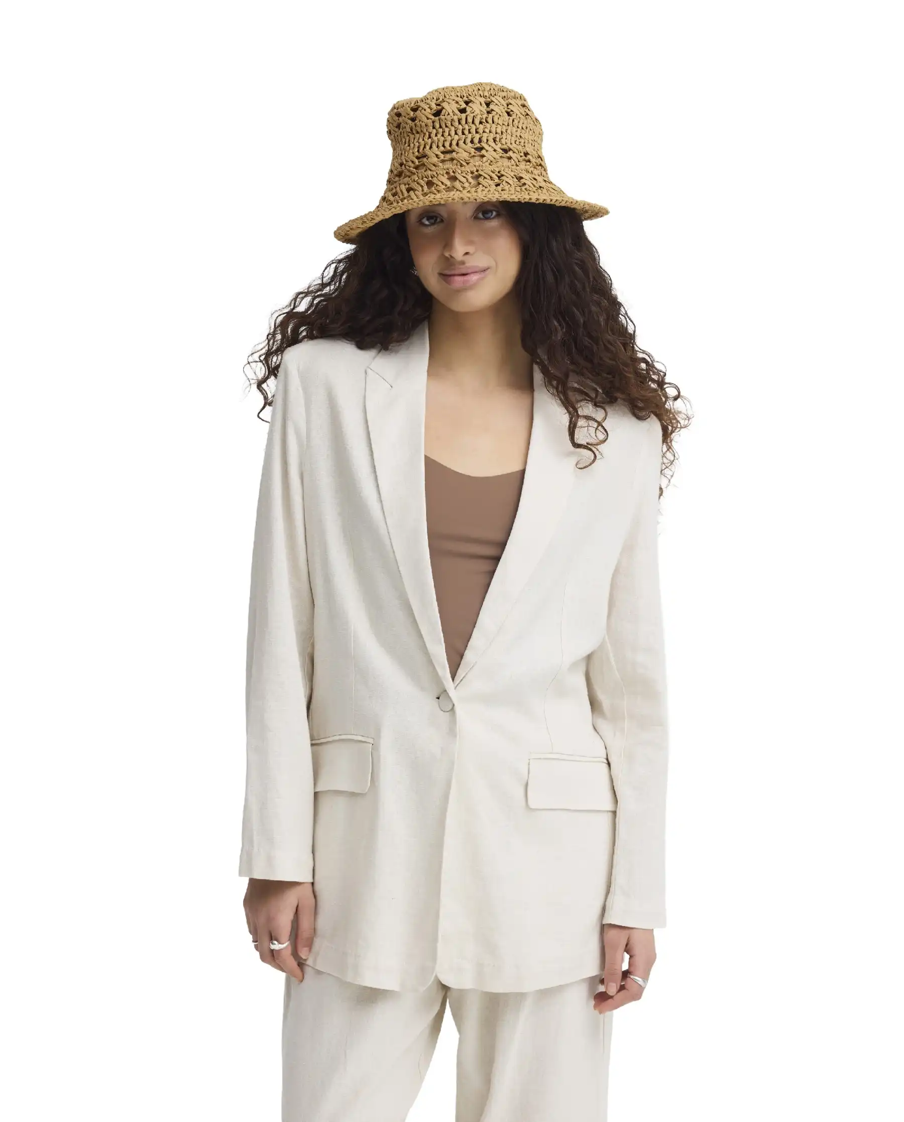 ICHI ICHI CAPPELLO A TESA LARGA FREJA BEIGE BEIGE