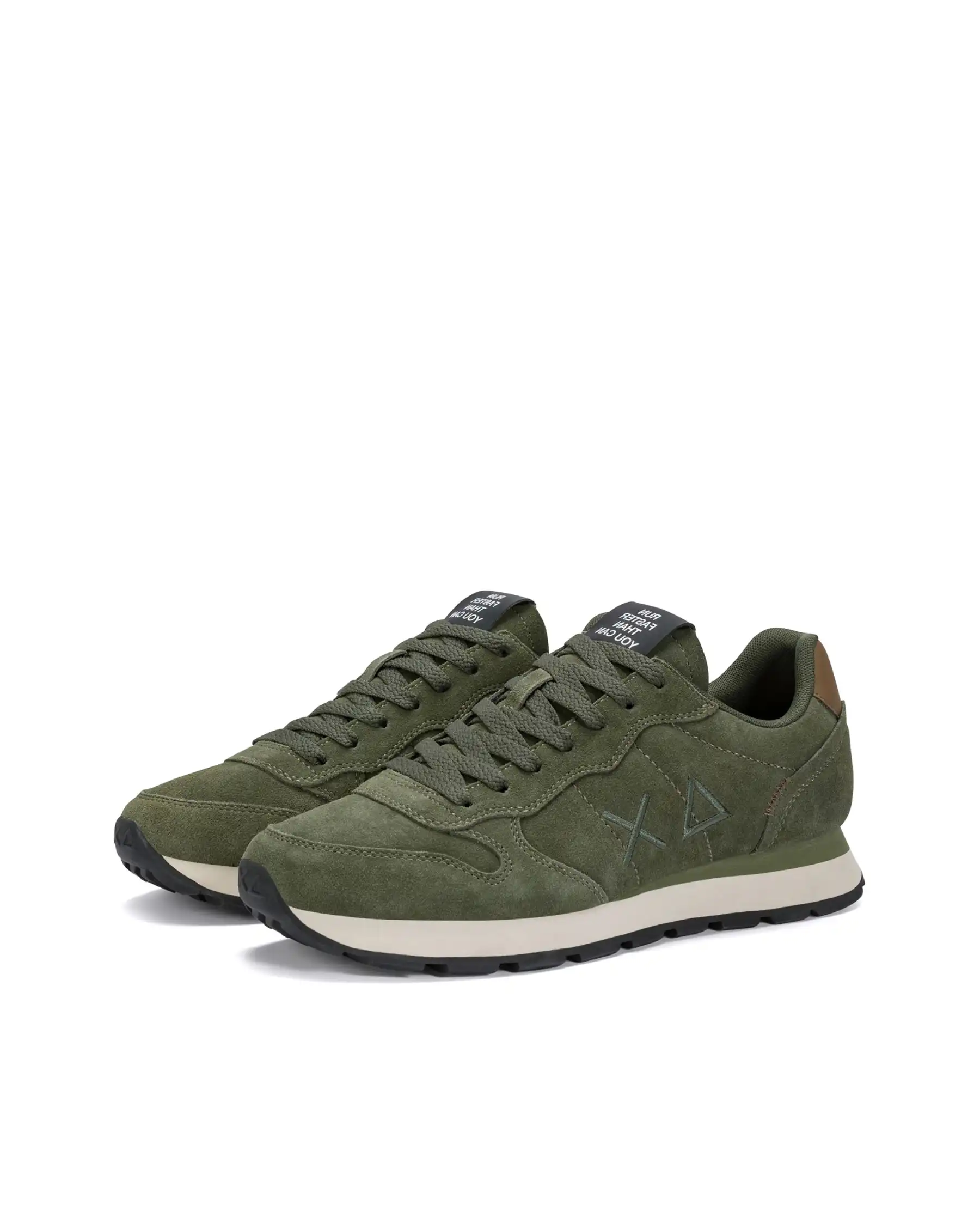 SUN68 SNEAKERS TOM SUEDE VERDE MILITARE