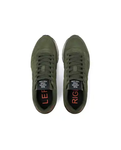 SUN68 SNEAKERS TOM SUEDE VERDE MILITARE