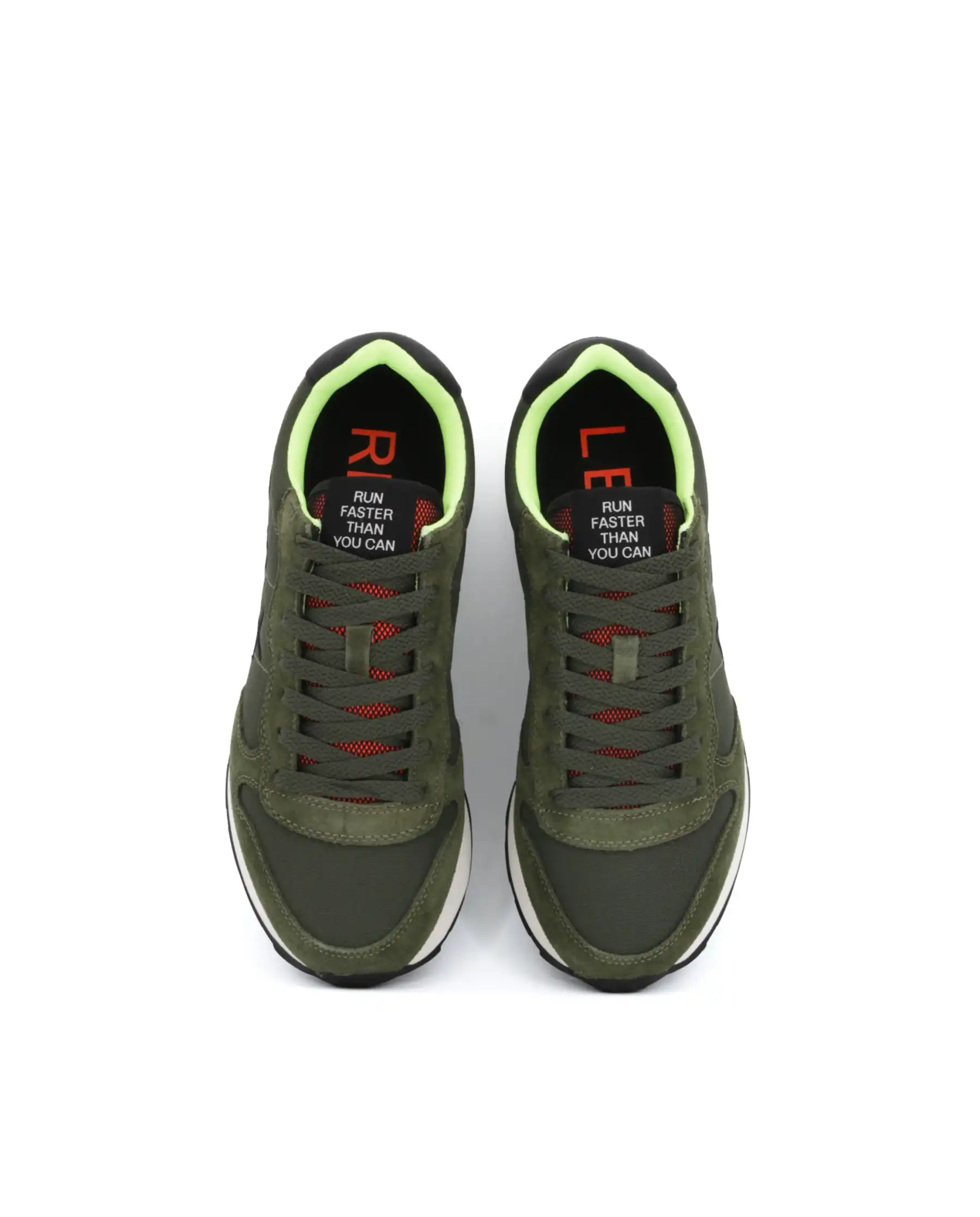SUN68 SNEAKERS TOM FLUO VERDE MILITARE