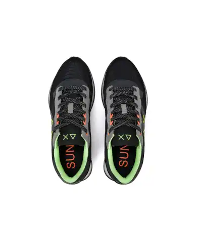 SUN68 SNEAKERS JAKI 2.0 FLUO NERO