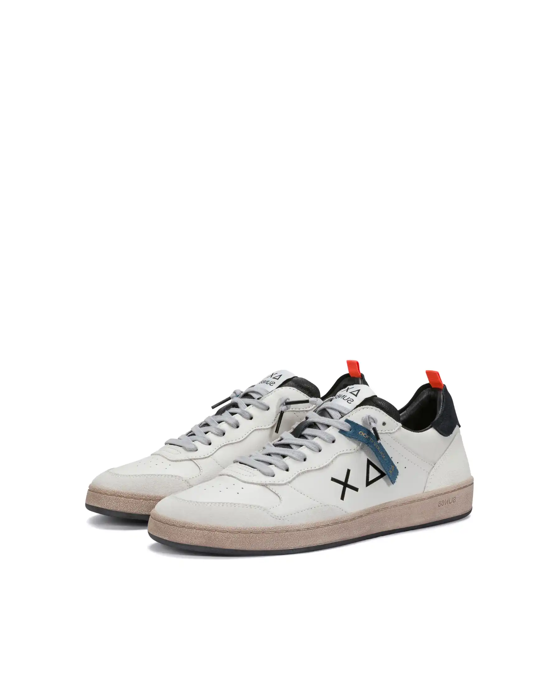 SUN68 SNEAKERS URBAN BASKET BIANCO