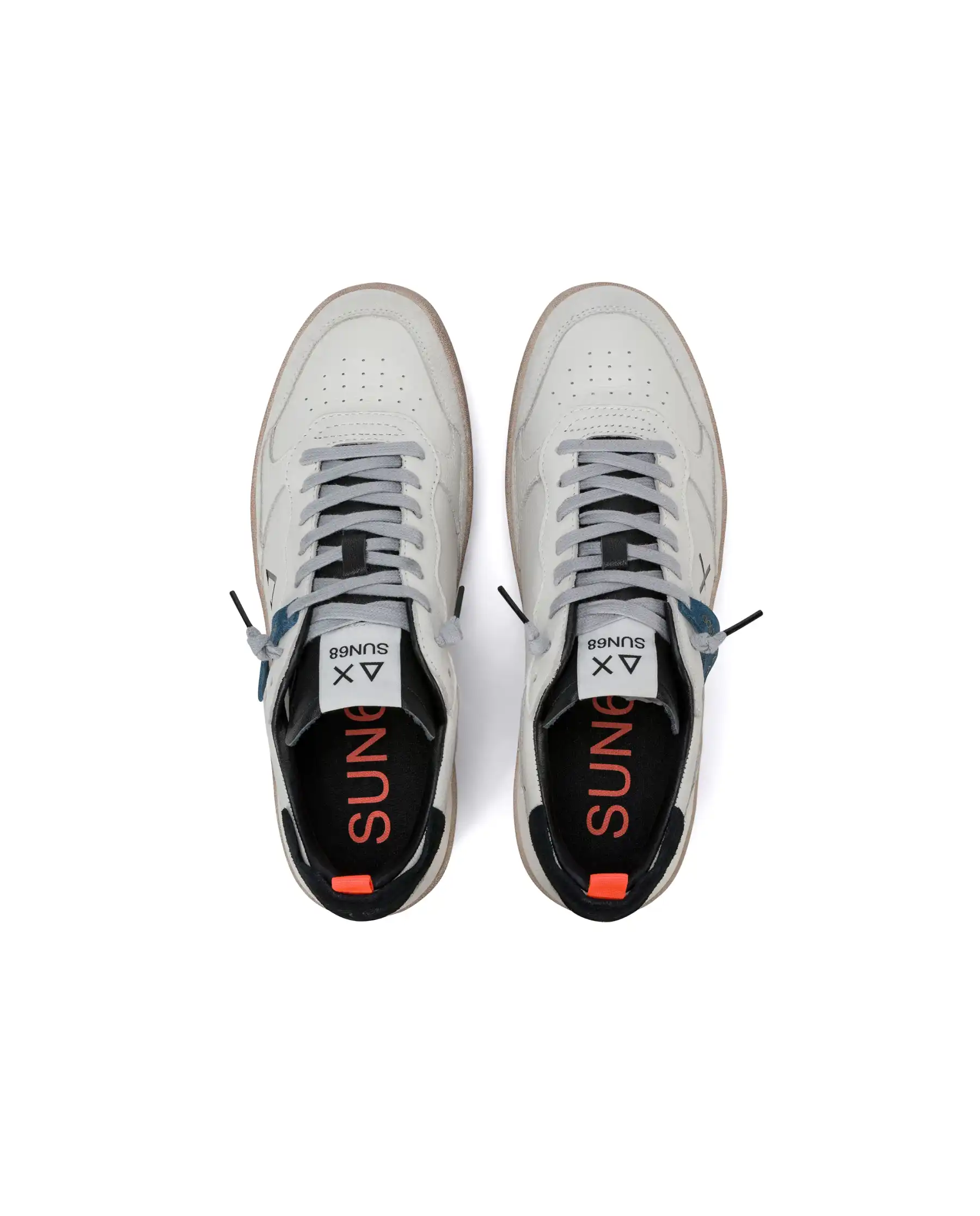 SUN68 SNEAKERS URBAN BASKET BIANCO