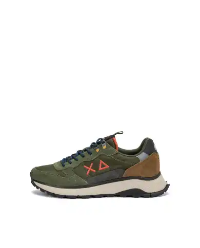 SUN68 SNEAKERS FIRE & CAMPING VERDE MILITARE