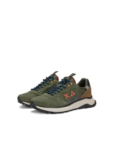 SUN68 SNEAKERS FIRE & CAMPING VERDE MILITARE