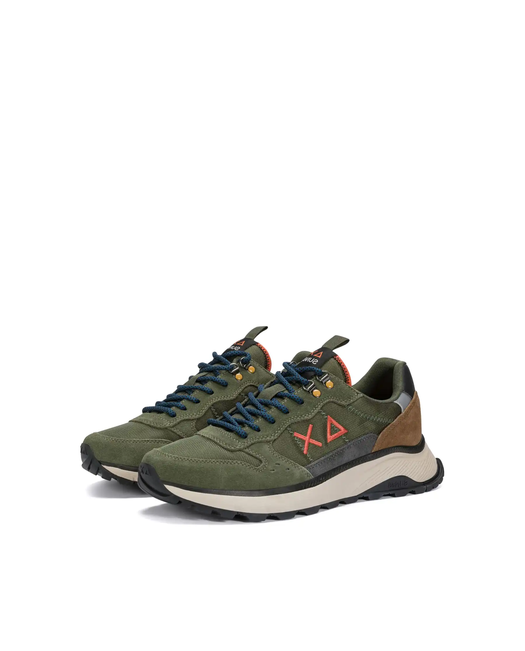 SUN68 SNEAKERS FIRE & CAMPING VERDE MILITARE