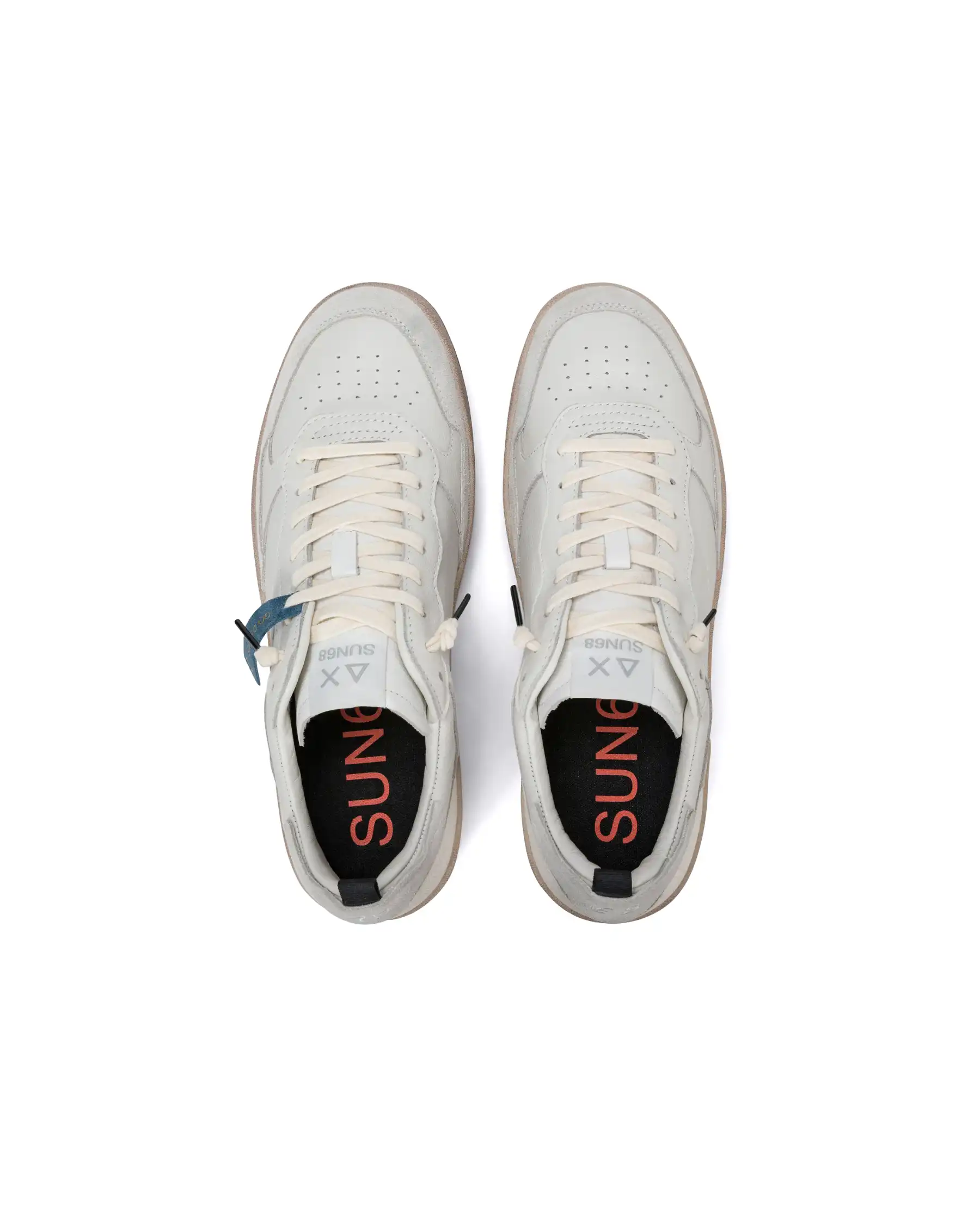 SUN68 SNEAKERS URBAN BASKET BIANCO