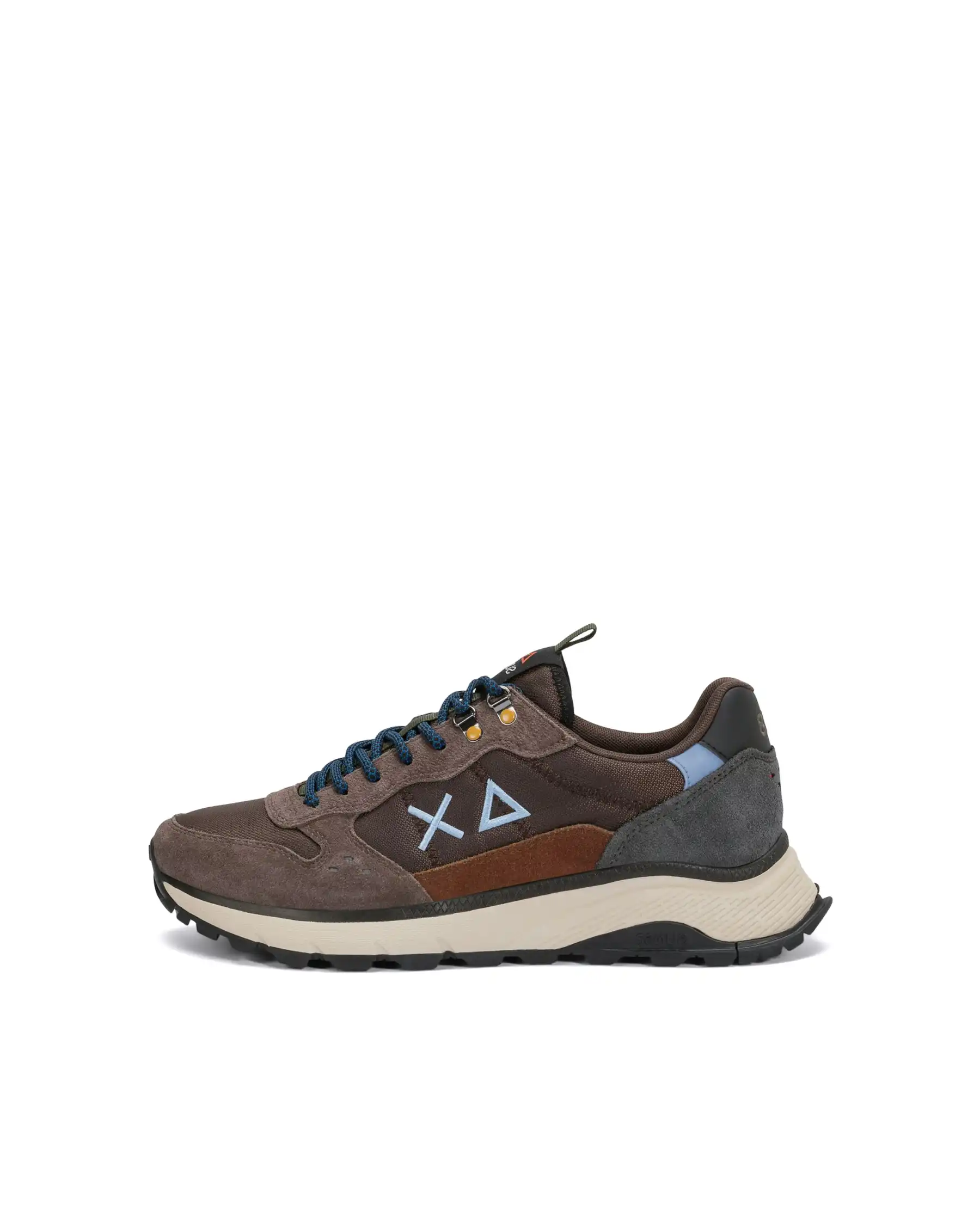 SUN68 SNEAKERS FIRE & CAMPING MARRONE