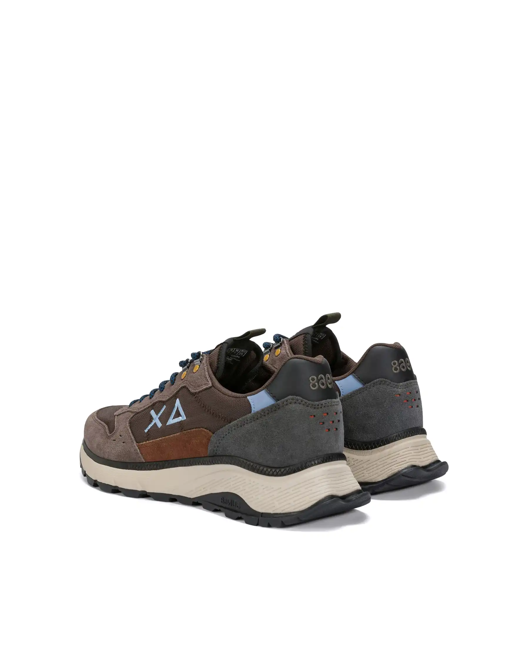 SUN68 SNEAKERS FIRE & CAMPING MARRONE