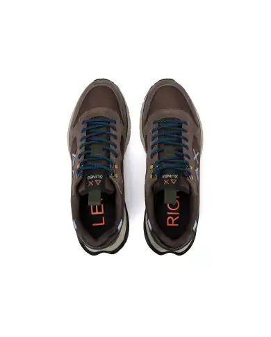 SUN68 SNEAKERS FIRE & CAMPING MARRONE