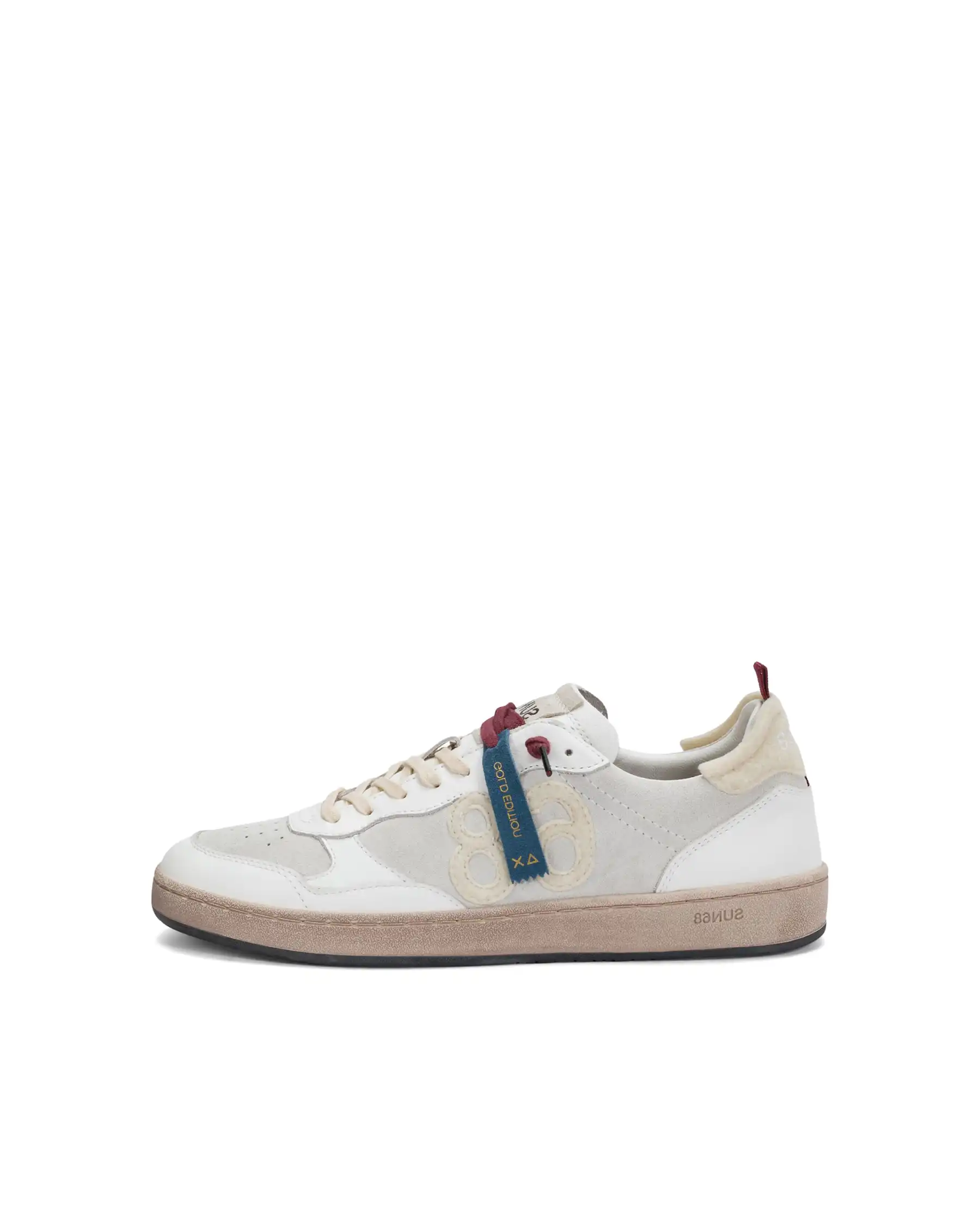 SUN68 SNEAKERS URBAN BASKET BIANCO