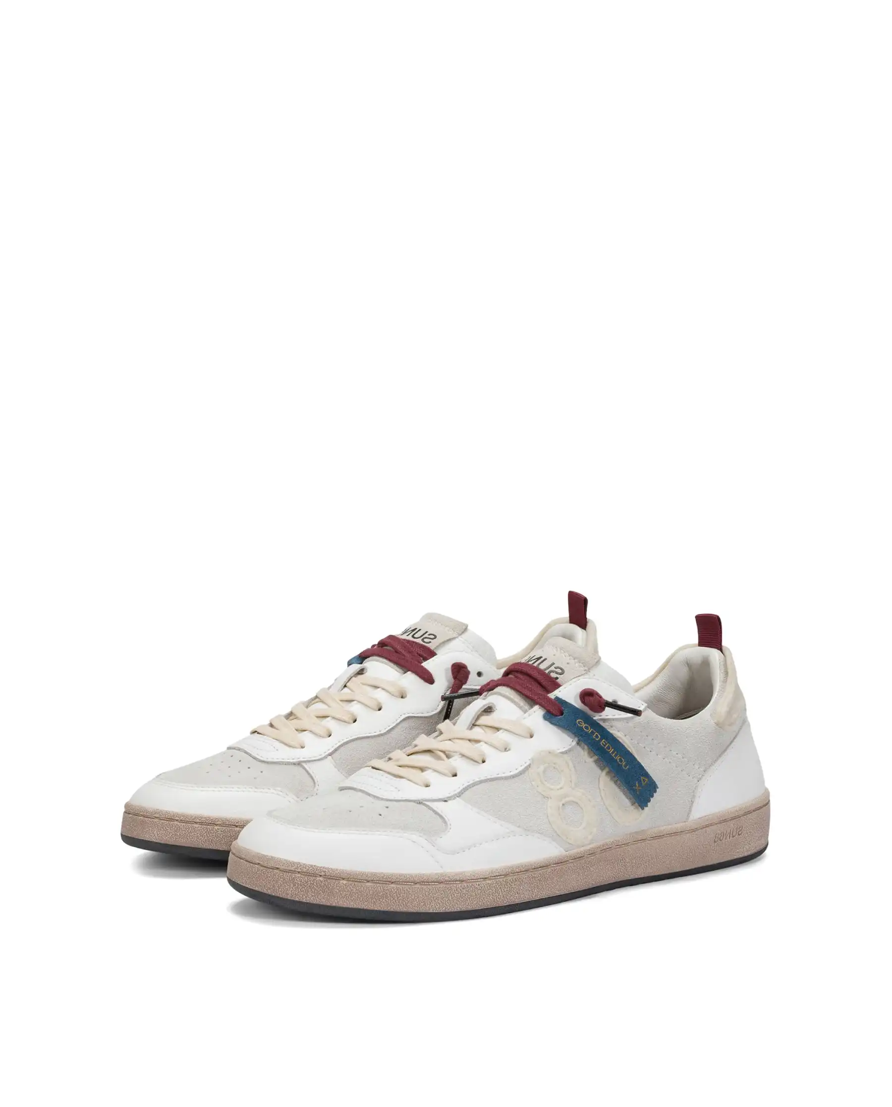 SUN68 SNEAKERS URBAN BASKET BIANCO