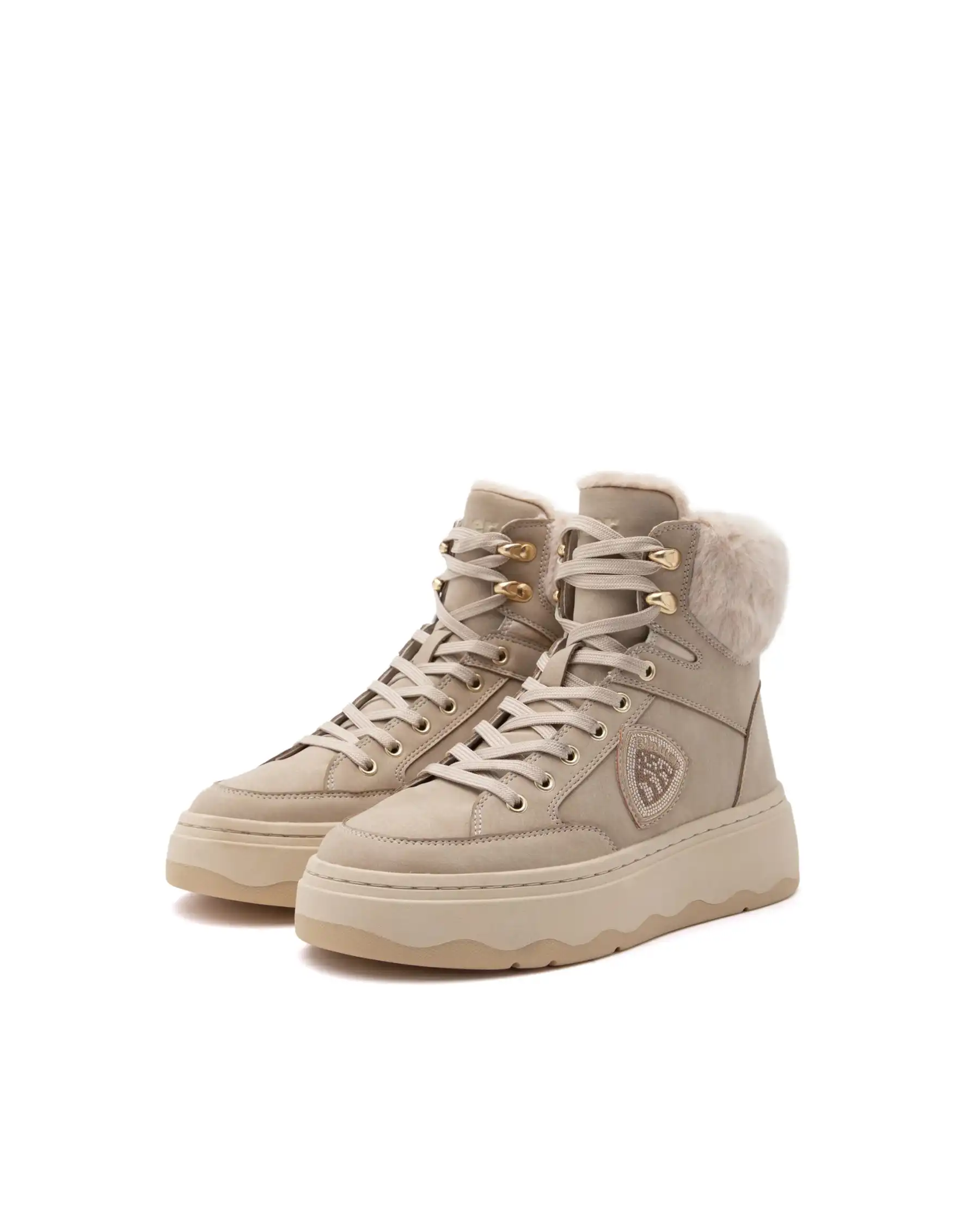 BLAUER ANFIBI MARIBEL BEIGE