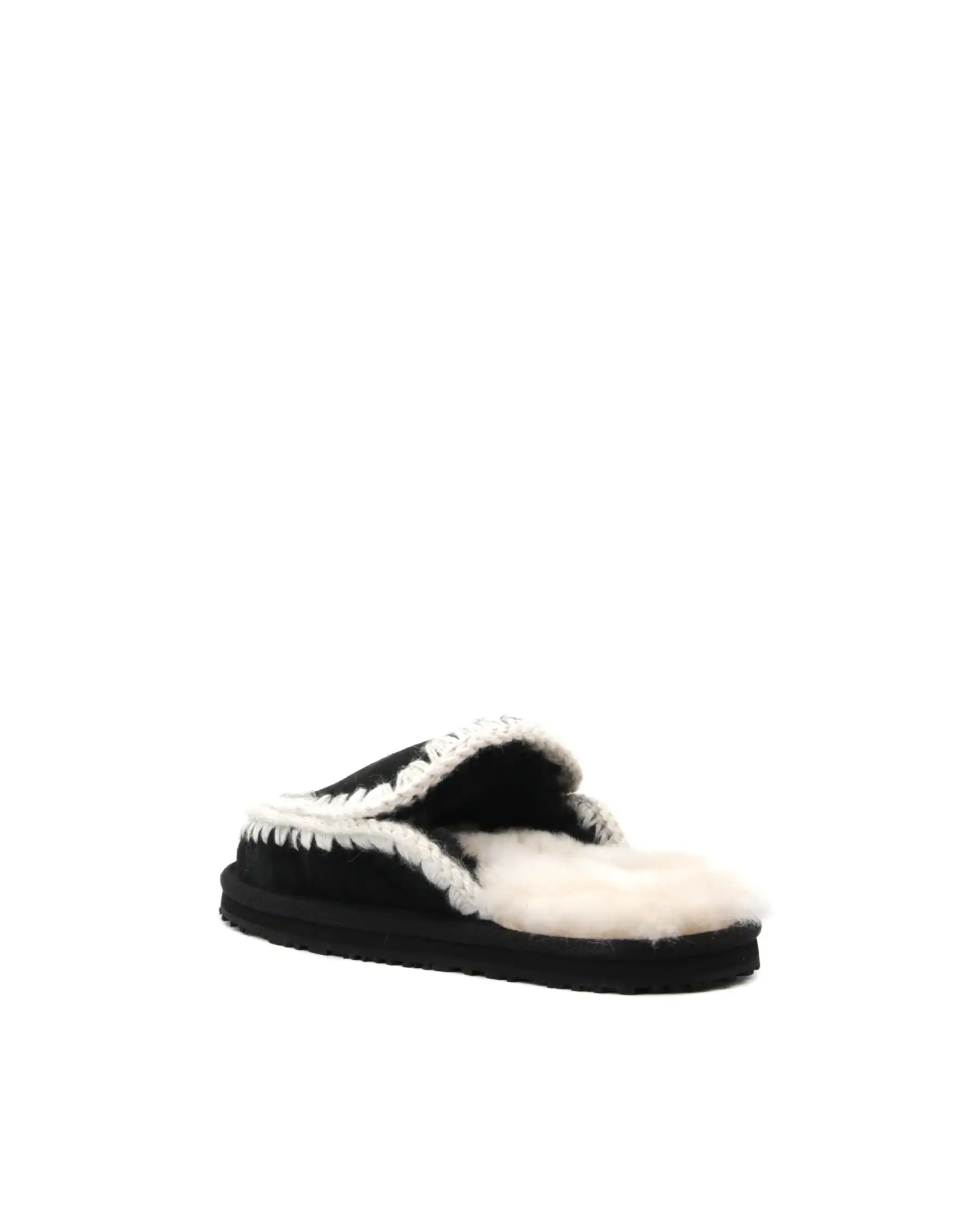 MOU SLIPPER ESKIMO STITCH NERO