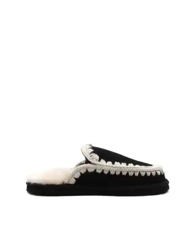 MOU SLIPPER ESKIMO STITCH NERO