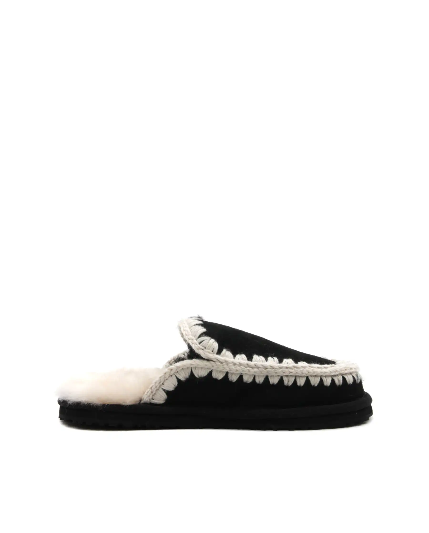 MOU SLIPPER ESKIMO STITCH NERO