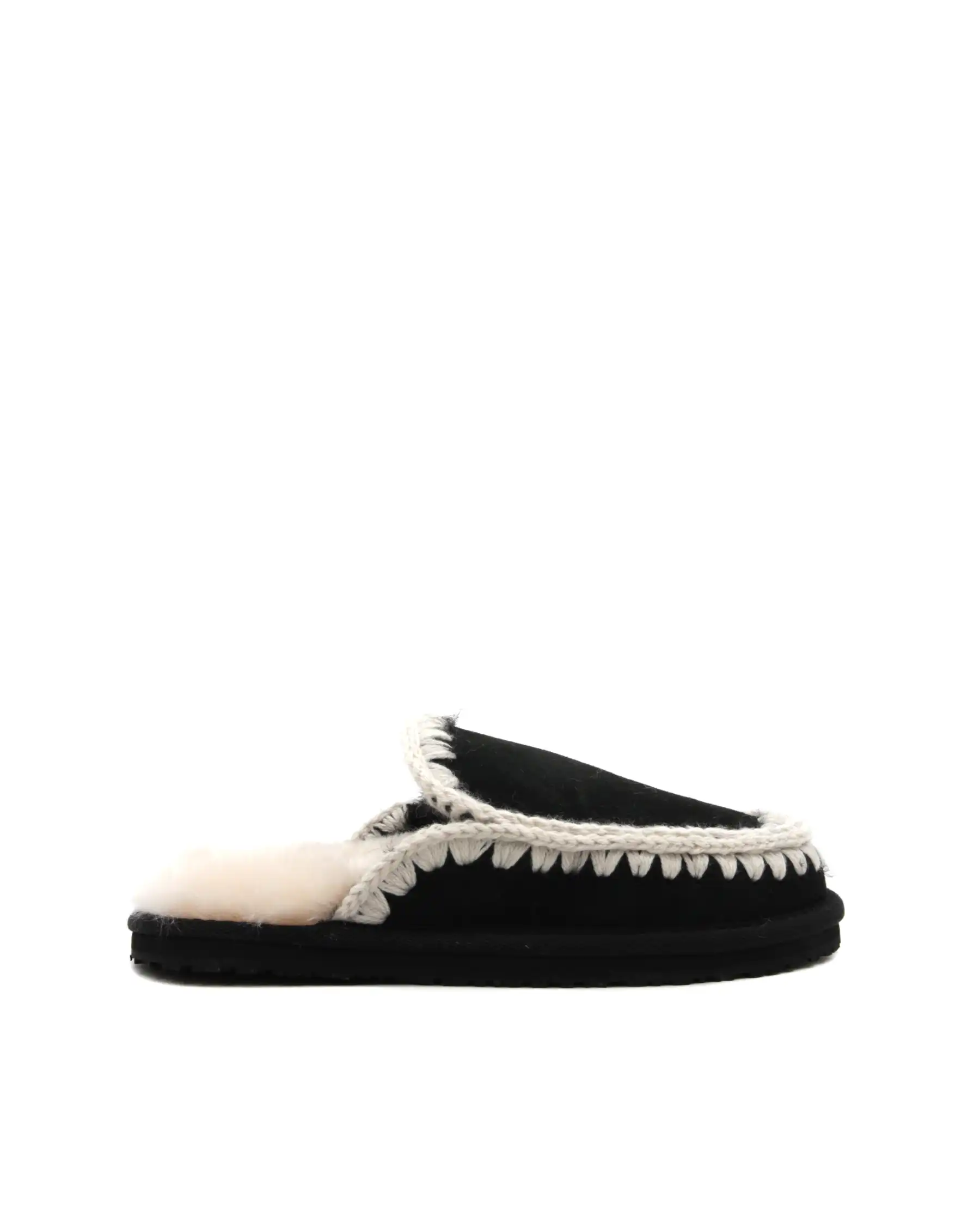 MOU SLIPPER ESKIMO STITCH NERO