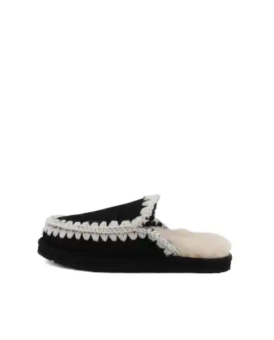 MOU SLIPPER ESKIMO STITCH NERO