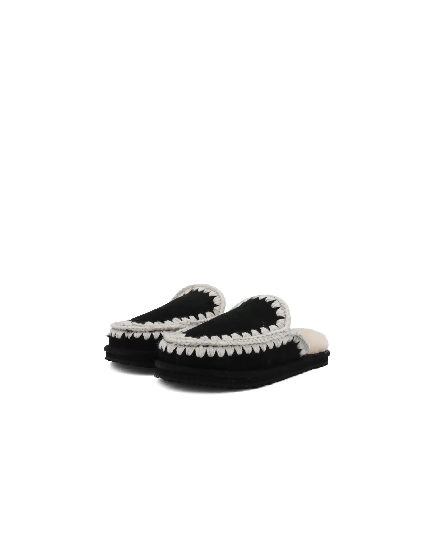 MOU SLIPPER ESKIMO STITCH NERO