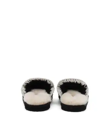 MOU SLIPPER ESKIMO STITCH NERO